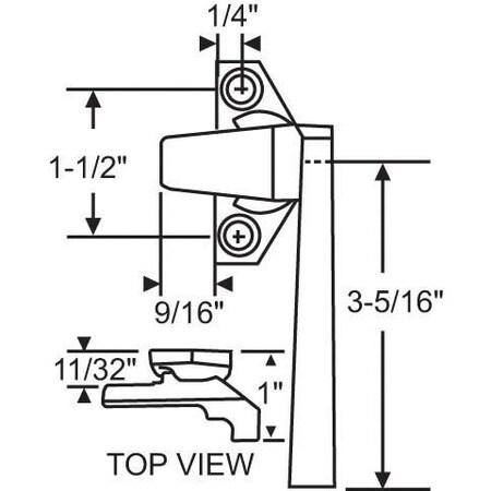 Strybuc Cam Handle Bronze 1 1/2in 32-311-1